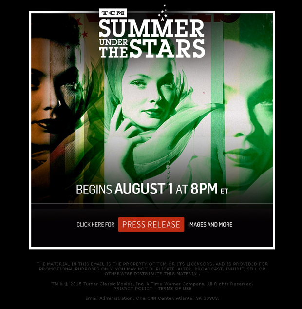 TCM "Summer Under the Stars" Returns for August