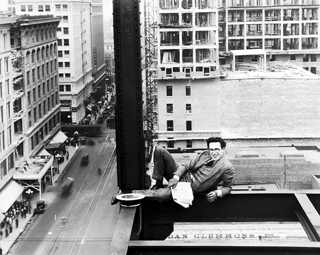 Harold Lloyd in the hilarious 1923 film "Safety Last"